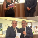 S.E. Amb. Manuela Ruosi con Delegato Ettore Tigani; Delegati Tigani e Garzelli